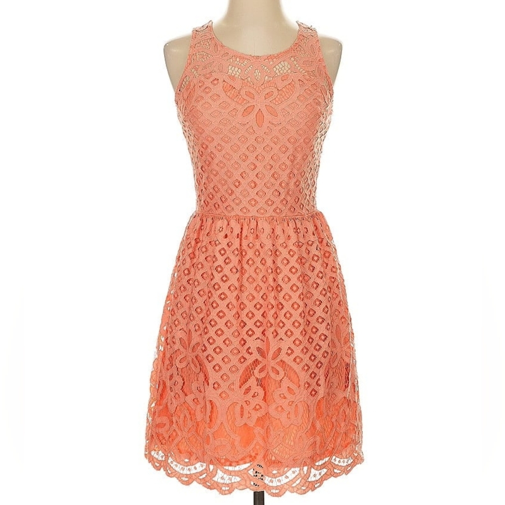 Target Xhilaration Coral Lace Sleeveless Dress S